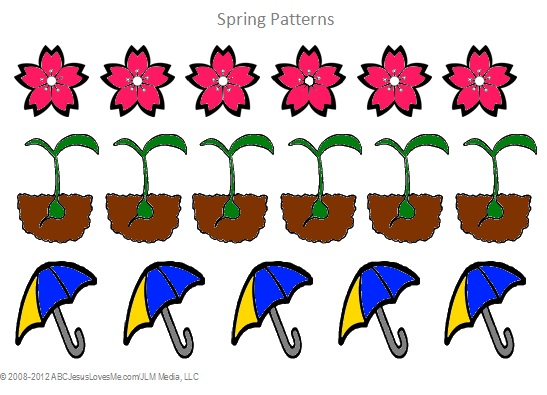 Spring Patterns Worksheet